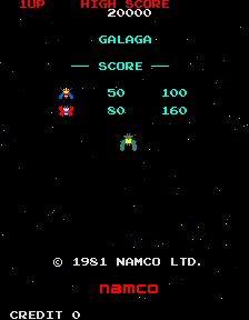 Galaga (Namco) Title Screen